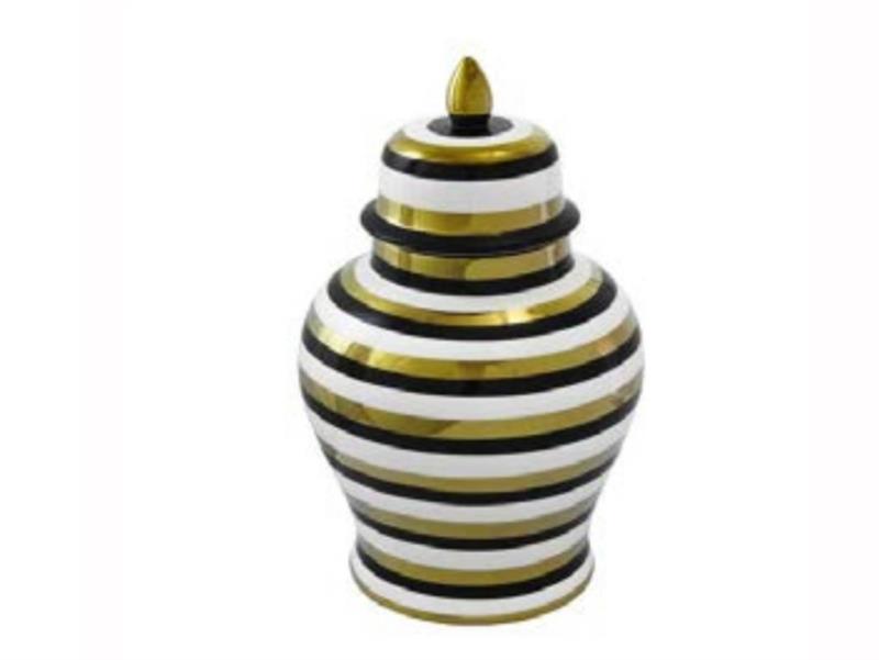 Ânfora Porcelana ouro 40x25cm