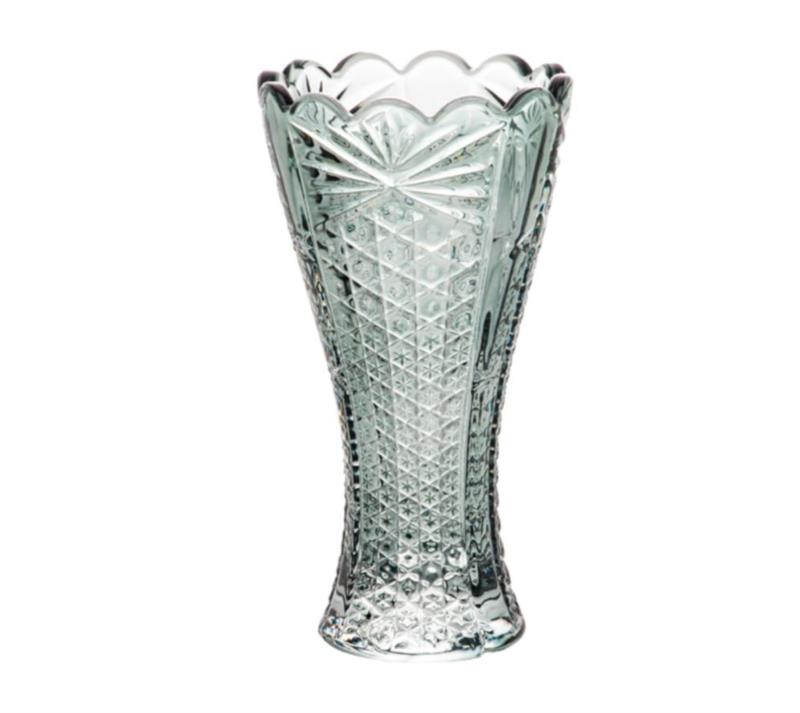 Vaso Cristal Verde 14x8cm